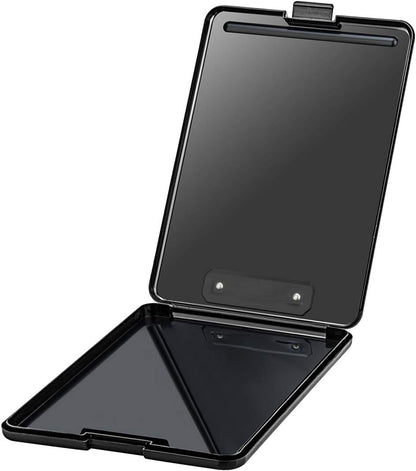 Plastic A4 Form Storage Box Case, Clipboard Case, Bulk clipboard Set Suitable for School, Utility, Industrial Office, Medical Personnel, Black, 6 Pack