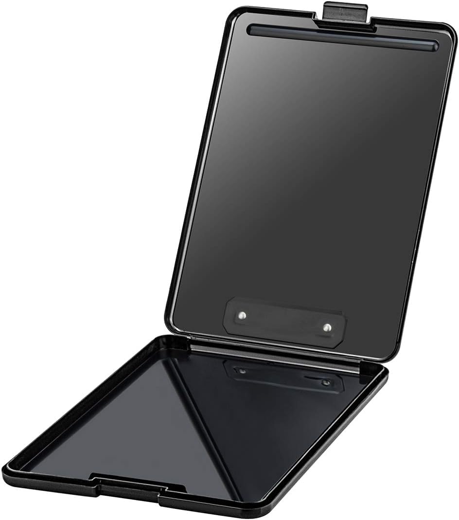 Plastic A4 Form Storage Box Case, Clipboard Case, Bulk clipboard Set Suitable for School, Utility, Industrial Office, Medical Personnel, Black, 24 Pack
