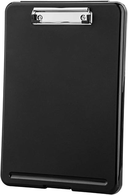 Plastic A4 Form Storage Box Case, Clipboard Case, Suitable for School, Utility, Industrial Office, Medical Personnel, Black