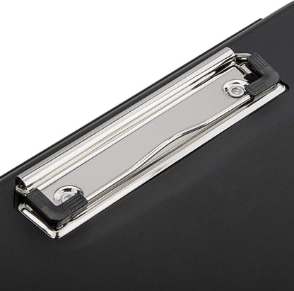 Plastic A4 Form Storage Box Case, Clipboard Case, Bulk clipboard Set Suitable for School, Utility, Industrial Office, Medical Personnel, Black, 6 Pack