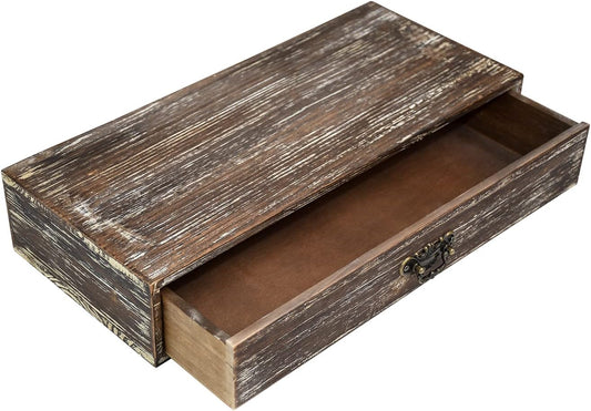 Wooden Drawers Organizer Solid Farmhouse Style Retro Desktop Drawer Storage Box Organizer With Drawers, Office Organization for Countertop Table To Store Mail, Phone, Suppliers, Glasses (Retro)