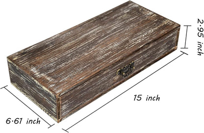 Wooden Drawers Organizer Solid Farmhouse Style Retro Desktop Drawer Storage Box Organizer With Drawers, Office Organization for Countertop Table To Store Mail, Phone, Suppliers, Glasses (Retro)